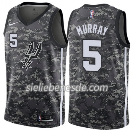 Herren NBA San Antonio Spurs Trikot Dejounte Murray 5 Nike City Edition Schwarz Swingman